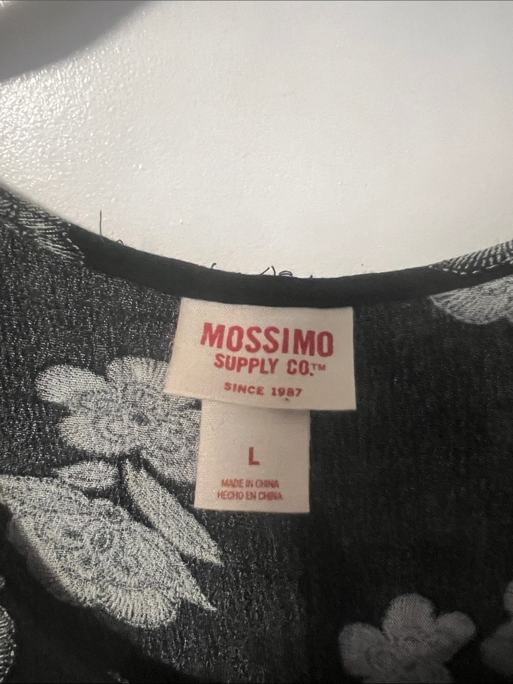 Target Brand Mossimo Supply CO Black Floral Tunic Dress - Picture 3 of 3